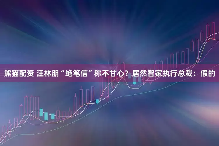 熊猫配资 汪林朋“绝笔信”称不甘心？居然智家执行总裁：假的